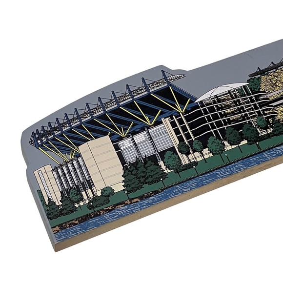 Pittsburgh Hometowne Collectibles Three Rivers Stadium & Heinz Field Wooden Art - Picture 7 of 13